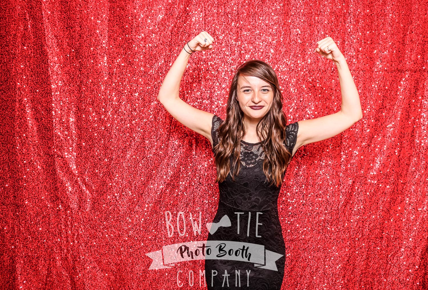 Buffalo Photo booth Backdrop with red sequins